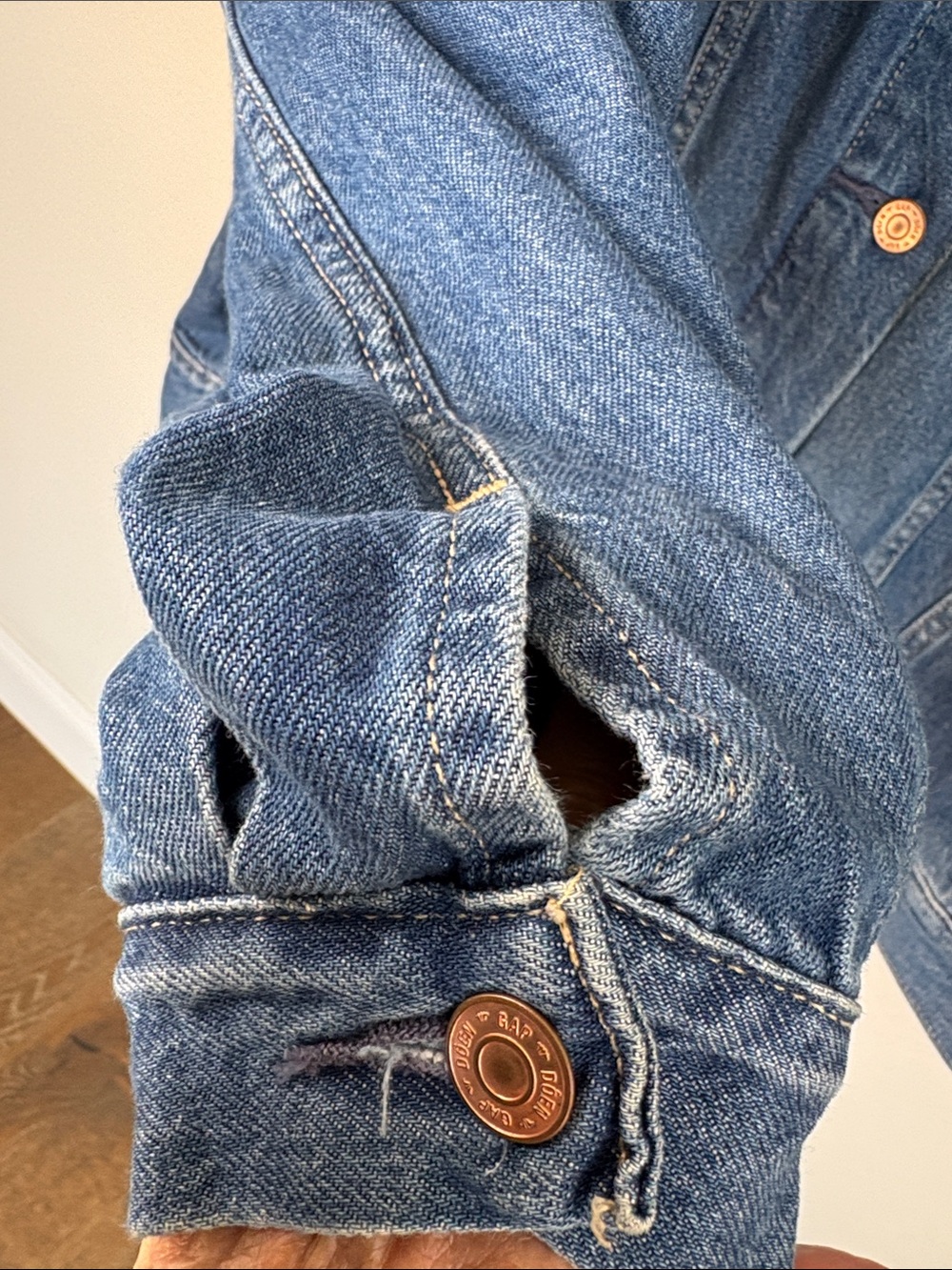 RARE Gap x DÔEN Oversized Icon Denim Jacket Jean Blue XL Like New NWOT - Picture 8 of 16